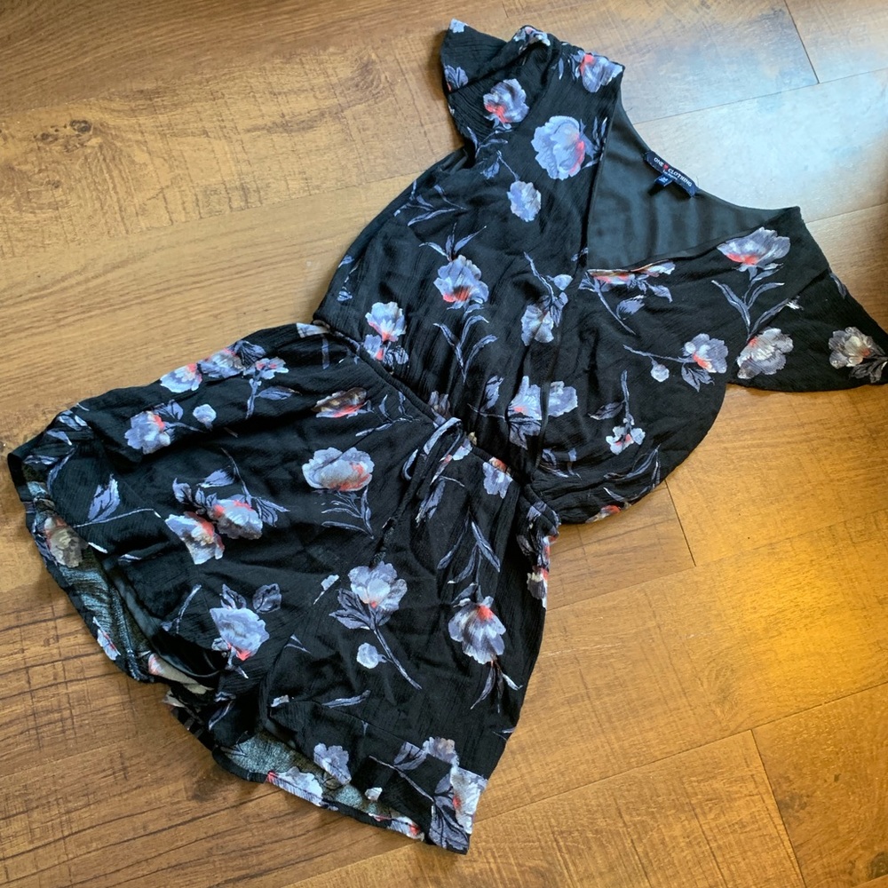 One Clothing Floral V Neck Romper